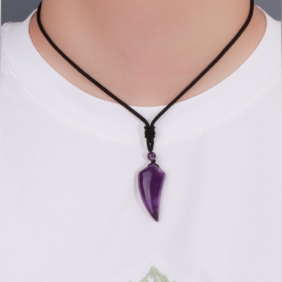 Natural Stone Heart Pendant Necklace​ - Picture 2 of 2